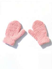 1/2 pares de luvas elásticas mágicas para bebês, luvas de malha macias para bebês do sexo feminino, luvas de malha de inverno para bebês do sexo masculino - Multicolorido - Ver 7