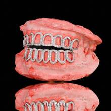 2 chiếc răng sứ Zirconia 5A khảm Hip-Hop GRILLZ răng vàng khoét lỗ dùng làm quà tặng Halloween & tiệc tùng phù hợp cho nam và nữ - Nhiều màu - Xem 5