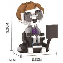 Blocos de Construção em Nano Formato de Cabeça de Abóbora, Bruxa, Espantalho, Crânio do Halloween, Modelo de Montagem Feito à Mão, Blocos Fofos, Presente de Ano Novo