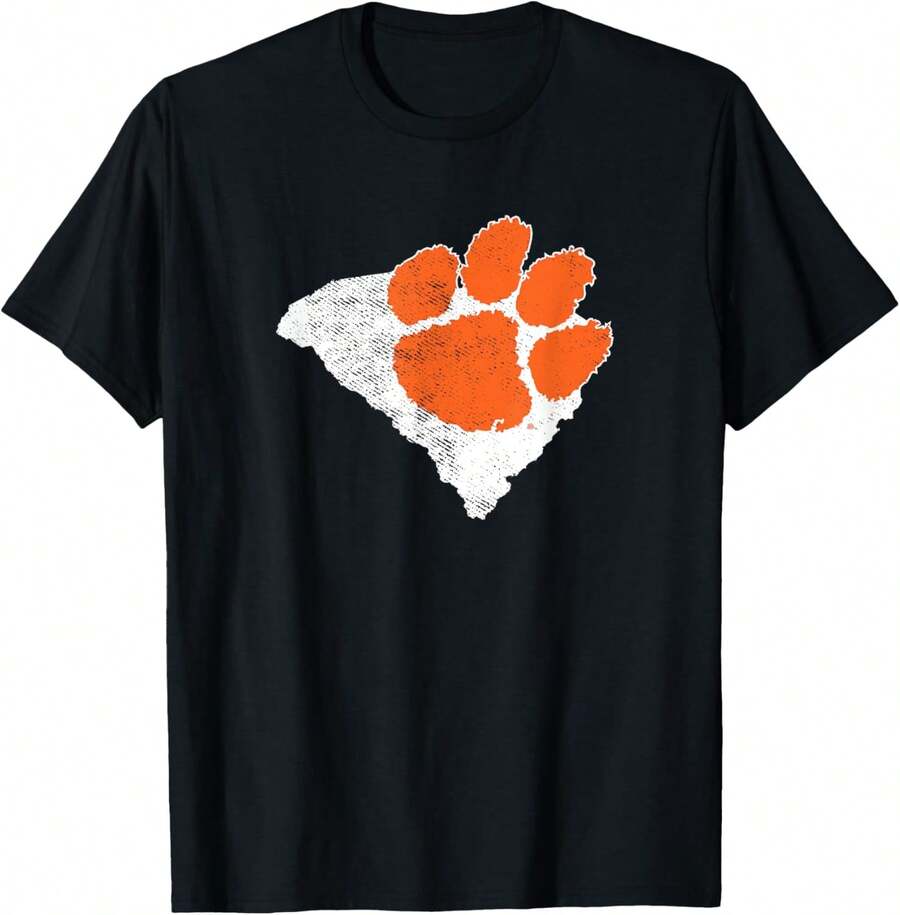 Clemson University Tigers State Shape T-Shirt - màu đen - Xem 1