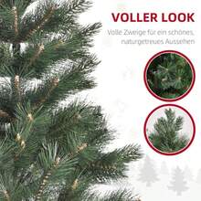 Christmas Tree Ø90 X 180 Cm, Artificial Fir, Realistic Needle Dress, Green On-Site