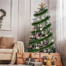 1 pièce Guirlande de sapin artificielle de 10 m pour décoration de Noël, verdure douce sans éclairage, convient pour décoration intérieure et extérieure, escalier, cheminée, jardin, fête de vacances, mariage, rampe, fenêtre, décoration de la maison