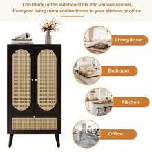 Storage Cabinets - Black + Particle Board - View 7