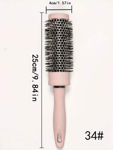1件/套粉色卷发棒滚筒梳，美发造型工具，圆形铝管梳，适用于刘海和卷发造型，返校季、旅行度假必备，女士美发配件，梳子，边缘梳，梳子，解结梳，球形梳，迷你梳子套装，木梳，发梳，美发工具，发梳，美发设备，发型，美发，发梳，梳子套装，梳子，卷发梳，解结梳，女士发梳，理发师，理发师配件，理发店，美发设备