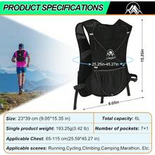 Running Vest For Women Men Lightweight 194g/8 Bags Hydration Backpack Phone Holder Vest For Hiking Trail Cycling Race Marathon Running Entials