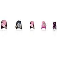 Black Pr On Nails Duck Fake Nails With Sta French Tip Nail Pr Ons Glossy Glue On Nails Reusable Artificial Acrylic Full Cover False Nail Short Stick On Nail For Women Manicure 24Pcs - 顏色01 - 查看 4
