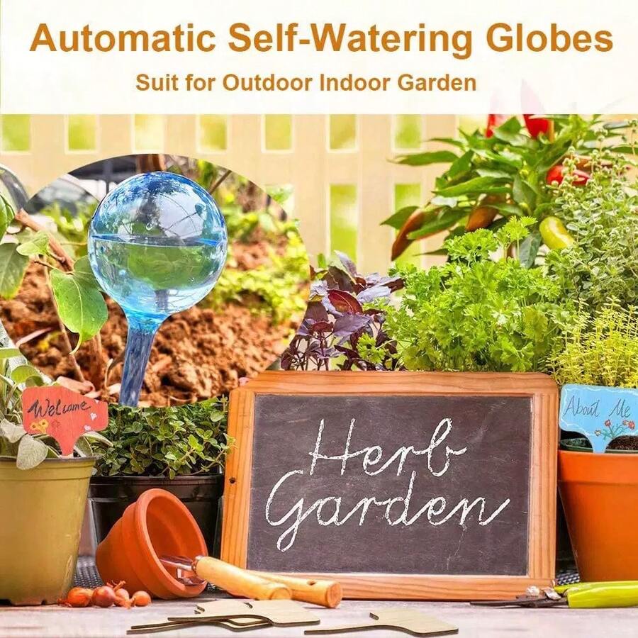 Random Automatic Plant Watering Globes, Practical Transparent/Colorful Style Self - Watering Devices For Indoor And Outdoor Plant Care Scenarios, Efficiently Keeping Plants Hydrated For Busy Gardeners And Plant Lovers Christmas Flowerpot