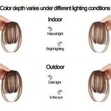 Synthetic Air Bangs Hair Clip-In Extension Front Fringes Hair Pieces Air Bangs Fiber Hair Accessories Invisible Natural - Multicolor - View 7