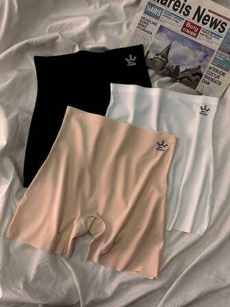 3 piezas Pantalones de sin costuras de cintura media "Reina" para mujeres