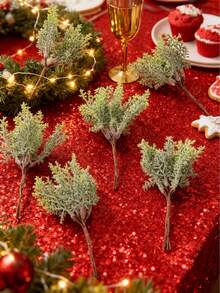 1/3/5 pièces Branches de pin vert de simulation romantique de 15 cm, utilisées pour la décoration de la maison, la décoration de mariage, la décoration d'automne, la décoration de la chambre, les accessoires de cuisine, le restaurant, la décoration de chambre à coucher, les accessoires de salle de bain, les cadeaux d'événements d'hôtel, les arrangements floraux à main, la décoration de bureau, le jardin extérieur, la décoration d'automne, la décoration hivernale de la maison, la décoration d'Halloween, la décoration de Noël, les cadeaux d'anniversaire