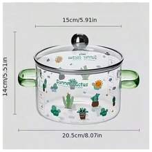 Clear Glass Simmer Pot For Stove 1.6L Cooking Saucepan With Cover HeatResistant Cookware Set Stovetop Pot And Pan With Lid Soup Milk Baby Food Fruit And Spices/ 56 FL OZ