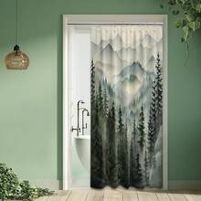 Green Forest Small Shower Curtain Stand Up Stall Shower Curtains Rv Narrow Nature Rustic Woodland Pine Tree Bathroom Decor, Waterproof Cloth Fabric With Hooks 48''W X 72''L{"Color_name":"Green","Size_name":"48\"Wx72\"L(Packof1)"} - 多色6 - 查看 3