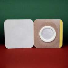 50 قطعة من رقع زيت الخروع - رقع للسرة قابلة للتخلص منها، مانعة للتسرب، لاصقة ذاتيًا، خالية من المواد المسببة للحساسية، سهلة الاستخدام (لون بيج)