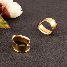 2pcs DIY Ear Gauges Stainless Steel Ear Tunnels Plugs Piercing Jewelry Ear Expander Stretchers Dangle Gauges Earrings For Women Men