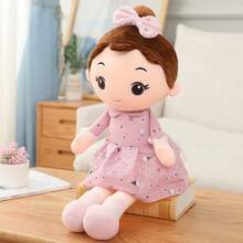 Christmas Decoration 1pc 45cm Super Kawaii Plush Doll With Clothes Stuffed Soft Cartoon Pillow Plush Toys Birthday Gift Room Decoration,Pink Stuffed Animal