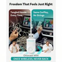 2025 Adaptador inalmbrico CarPlay y Android Auto 2 en 1, WiFi de 5 GHz, conexin automtica para y Android, se Adapta al 98+ Coches OEM con CarPlay - inicial - Ver 7