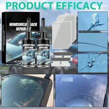2 PCS Windshield Crack Repair Kit, Kit Reparador de Vidrio con Lquido Eficaz, Reparador de Parabrisas Profesional, Solucin Duradera para Grietas, Sin Mantenimiento, Proteccin Reforzada - inicial - Ver 6