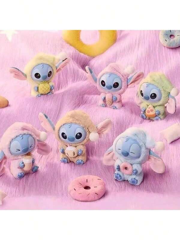 1 pièce Stitch, figurine décorative à expressions multicolores mignonnes pour bureau/étagère, conception créative, artisanat de qualité, cadeau mystérieux, cadeau d'anniversaire/Noël/Halloween (possibilité de variante cachée)