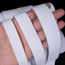 5/10 Yards/Roll White Super Soft & Durable Elastic Band, Medium Thick 8-Ply Woven Elastic Tape - Stretchy Knitted Waistband, Suitable For DIY Crafts And Sewing Projects, Elastic Waist Belt DIY Material, Clothing Accessories, Pants/Skirt Waistband, Multiple Sizes Available - White - View 4
