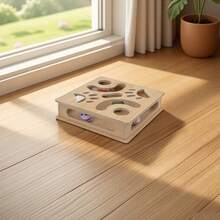 1 طقم ألعاب تفاعلية للقطط، ألعاب ألغاز للقطط مع نفق ممر ومرقرقات جرس، مصنوعة من مواد متينة، مناسبة للقطط المنزلية