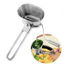 Multipurpose Stainless Steel Manual Herb Chopper For Kitchen Use - Perfect For Chopping Cilantro And Other Herbs - Silver - View 9