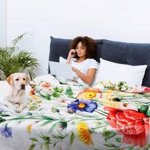 Floral Blanket Vintage Flowers Blankets Butterfly Wildflowers Throw Blanket Soft Cozy Flannel Fleece Throw Blanket Colorful Daisy Plants Bed Blanket For Couch Sofa