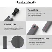 Zestaw 2 w 1 z atomizerem do czyszczenia ekranów z ultracienkiej mikrofibry do telefonów i komputerów, okularów i urządzeń elektronicznych, materiał akrylowy, butelka z atomizerem - Wielokolorowe - Zobacz 8