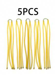 5根户外狩猎装备弹弓橡皮筋，直线型钓鱼弹弓乳胶橡皮筋，天然橡胶材质，高弹性和强拉力，多种颜色和长度可选，强力钓鱼弹弓配件