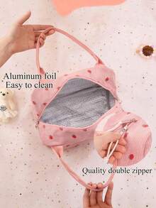 Personalized Lunch Box Bag, Custom Name Lunch Box Tote Bag, Personalized Insulation Bag, Picnic Bag, Insulation Lunch Bag, Back To School Gift, Fashionable, Colorful, Cute, Simple, Kawaii, Unique Personalized Custom Gift