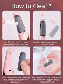 1Pc Foot File, USB Rechargeable Feet Callus Remover With 2 Speed Of Rollers & LED Lights, Professional Hard Skin Remover Foot Care Tools Cracked Heels Calluses & Dead Skin, Suitable Both Men And Women To Remove Dry Skin And Dead Skin On Feet