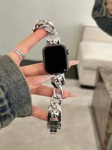 1 件时尚金属表带兼容 表带 42 毫米 38 毫米 40 毫米 41 毫米 44 毫米 45 毫米 46 毫米 49 毫米时尚智能手表替换表带适用于系列 Ultra2 Ultra SE2 SE 11 10 9 8 7 6 5 4 3 2 1 适合男士女士作为返校学生的礼物