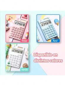 ELE-GATE Solar Calculator – Solar Powered For  And Convenient Use - Blue - View 4