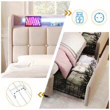 Bed Frames - Beige - Visa 4