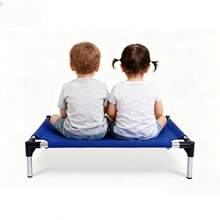 Giường cho thú cưng thoáng khí và thoải mái, phù hợp cho chó nhỏ, vừa và lớn, sử dụng trong nhà và ngoài trời - Màu xanh lam - Xem 10