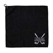 1 件趣味高尔夫毛巾超细纤维绣花球巾 - 我用这条毛巾清洁我的球，用于带夹子的高尔夫球袋配件，适合球迷礼物退休礼物圣诞节，完美的高尔夫生日礼物，适合丈夫、爸爸、妻子、妈妈，高尔夫礼物 - 彩色 - 查看 14