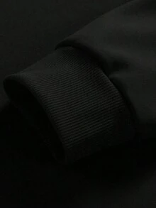 WeStyle Hub Valentine's Day Men's Casual Loose Fit Heart Print Crew Neck Long Sleeve Sweatshirt, Spring/Autumnlatest Fashionvalentine's Day>Outfit - 黑色 - 查看 5