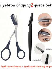 三件套多功能修眉工具套装，包含修眉刀、去角质磨砂膏、镊子和剪刀，男女通用，价格实惠，适用于化妆、家居装饰、梳妆台、旅行、卧室等多种场合，也是绝佳的化妆品、化妆工具、礼物、女士礼物和圣诞礼物。 - 彩色 - 查看 15