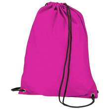Bagbase Budget Water Resistant Sports Gymsac Drawstring Bag (11 Litres) (Pack Of 2) (Fuchsia) - 100% Polyester - (BC4323) - Pink - View 2
