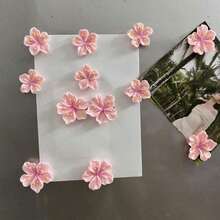 12pcs Pink Sakura Refrigerator Magnets, Cute Decorative Magnets, Office Stickers, Fridge Magnets Suitable For Office Whiteboards, Storage Cabinets, Dishwashers, Kitchen Decor, Home Decor, Valentine's Day Gift Gifts Birthday Graduation - Nhiều màu - Xem 1