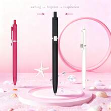 1 Stück 0,5 mm Retraktiver Schwarzer Kugelschreiber, sehr attraktives Vintage Schreibwaren für Studenten, Gummikugelschreiber, Touchscreen Stylus Spitze - Mittlere Spitze, Flüssiges Schreiben, Anti-Rutsch, Schwarze Tinte, Neuartiges Geschenk für Büro, Kollegen, Notizen, Journaling, perfekt für Erwachsene, Frauen & Männer