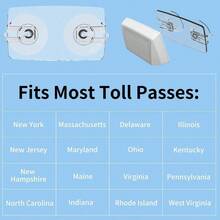 Soporte para Pase de peaje para EZ Pass, I Pass, I Zoom, PalPass, FasTrak, Quick Pass, Pass, PrePass, Toll Pass Parabrisas, Transparente, 3.9x 2.1 Pulgadas - inicial - Ver 7