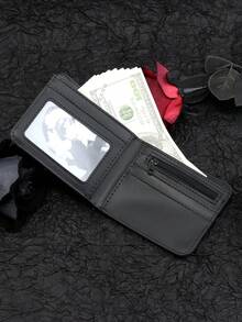 1pc New Men's Wallet Punk Style Car Wallet Unisex Compact Wallet & Card Holder Street Fashion Bifold Wallet For Men Wallet Mini Wallet Purse Wallet Small Wallet Men Wallet Leather Card Wallet Coin Wallet - Black - View 8