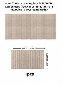 1pc Felt Vertical Grooved Wall Sticker, Self-Adhesive Collision-Proof Wallpaper For Home, Office, Classroom Wall Decor, Photo Display And Art Decoration, Or As A Memo Board