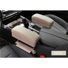 Car Console Armrest Box Arm Rest Height Adjustable Comfort Elbow Pad Universal Beige - Beige - View 3