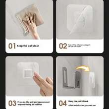 2 piezas de caja de almacenamiento para enrutador doméstico, soporte de pared para caja de set-top, soporte de montaje en pared, estante de colocación de wifi para sala de estar - Blanco - Ver 4