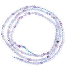 1 hebra de 2 mm de cuentas de piedra natural facetadas, diámetro pequeño apto para hacer joyas DIY, pulseras, collares, accesorios de artesanía, aproximadamente 145 cuentas por hebra - Multicolor - Ver 19
