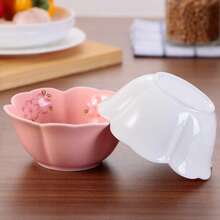 4pcs 5-Inch Sakura Ceramic Bowl Set, Suitable For Rice, Fruit, Dessert, Salad, Oatmeal, Cereal, Ice Cream, Pasta, Breakfast And Noodles, Creative Soup Bowl, Ramen Bowl, Pasta/Noodle Bowl, 300ML Capacity, Home Kitchen Dining, Kitchen Supplies, Tableware Accessories, Holiday Gift (Halloween/Christmas/Easter/Pumpkin Pie/Thanksgiving/Graduation), Microwave And Dishwasher