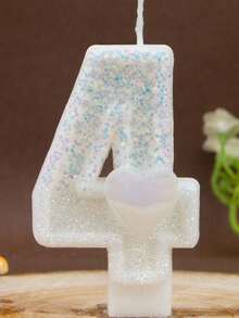 1 Peça Novas Velas de Aniversário Criativas de Número Digital de Amor 0-9, Velas de Aniversário Decoradas com Coração Puro, Velas de Decoração de Bolo de Festa de Aniversário, Velas de Decoração do Dia dos Namorados, Velas de Decoração de Bolo de Aniversário e Festa