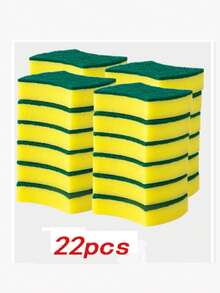 12/22pcs Premium Kitchen Cleaning Set: Super Absorbent, Scratch-Resistant Sponges And Rust Remover Brushes - Ideal For Cleaning Dishes, Pots & Pans, And Removing Grease