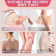 50 قطعة من رقع زيت الخروع - رقع للسرة قابلة للتخلص منها، مانعة للتسرب، لاصقة ذاتيًا، خالية من المواد المسببة للحساسية، سهلة الاستخدام (لون بيج)